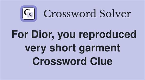 classic dior style crossword|Dior style Crossword Clue: 1 Answer with 5 Letters.